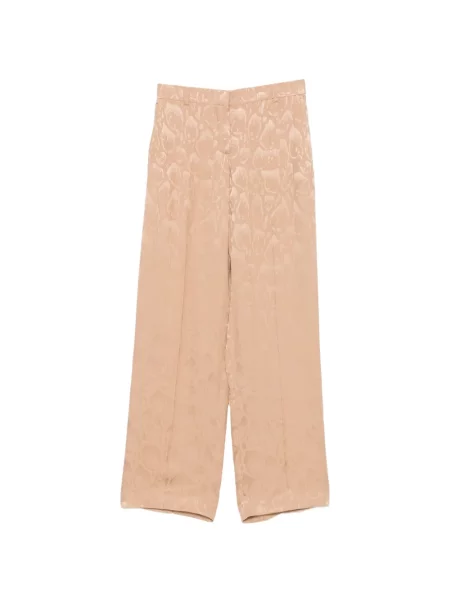 Pantaloni Stella Mccartney cu imagine cu model leopard din jacard maro