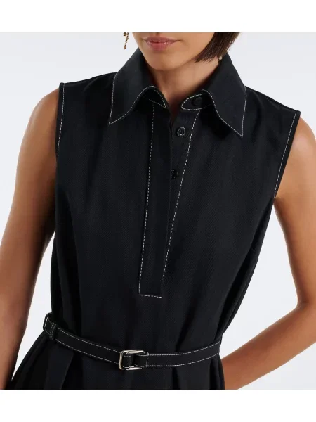Rochie midi Emilia Wickstead din poplin negru