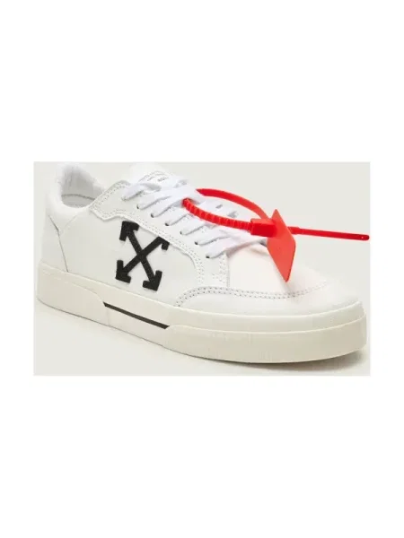 OFF-WHITE Teniși M-VULC LOW cu adaos de piele alb