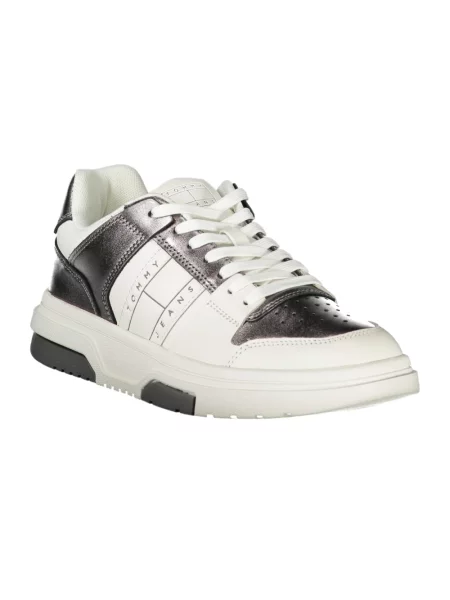 Lniane wielobarwność trampki Tommy Hilfiger białe