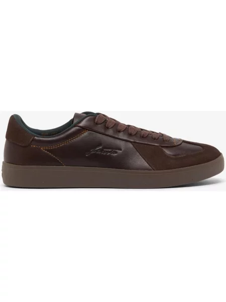 Buty do biegania Lacoste Baseshot Pro Leather ciemnobrązowy jasnobrązowy brązowe