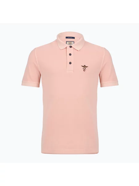 Tricou pentru bărbați Aeronautica Militare Polo lotus pink roz