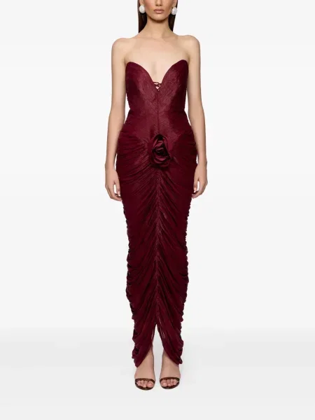 Rochie Ana Radu plisată de costum roșu