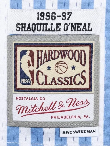 Cămașă Mitchell & Ness cu dungi din jerseu alb