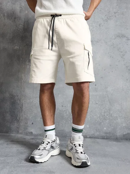 Bershka Cargo nadrágok fehér