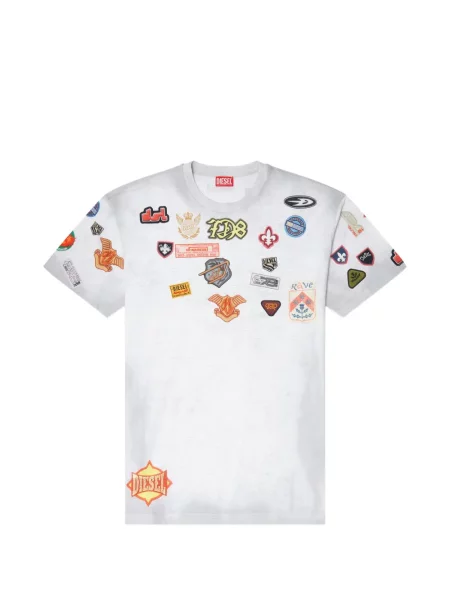Tricou Diesel cu imagine alb