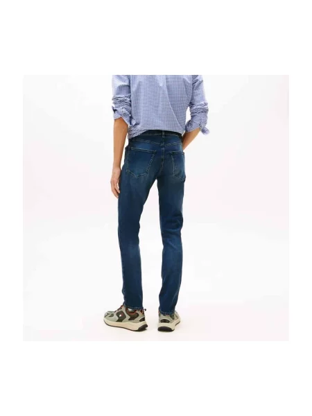 Pantaloni Tommy Jeans albastru