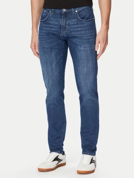 KARL LAGERFELD Jeans hlače Tapered Fit modra