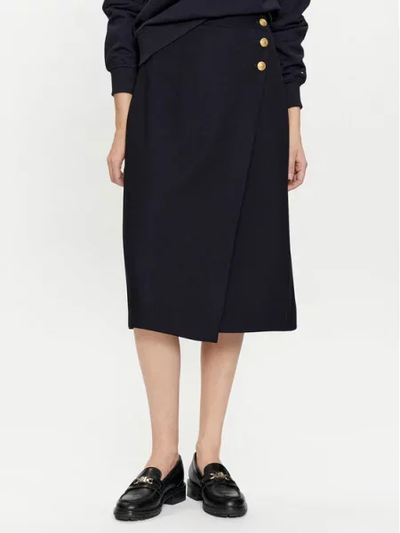 Trapezno krilo Tommy Hilfiger modra