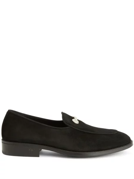 Pantofi loafer Giuseppe Zanotti din piele de căprioară negru