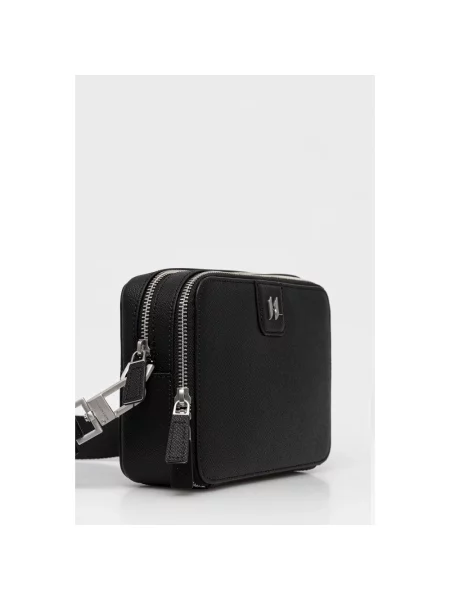 Karl Lagerfeld saszetka skórzana K/MONOGRAM czarna