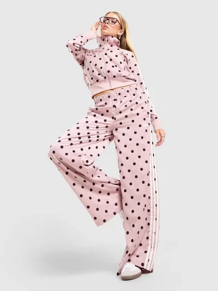 Adidas Spodnie Wide Leg różowe