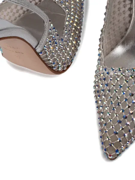 Pantofi cu toc Le Silla slingback alb