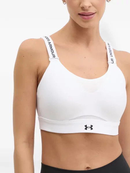 Αθλητικό σουτιέν Under Armour με αυτόγραφο λευκό