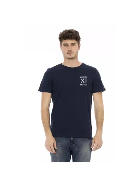 Koszulka Bikkembergs z nadrukiem casual niebieska