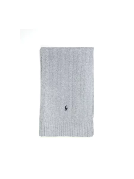 Szal Polo Ralph Lauren wełniana szara