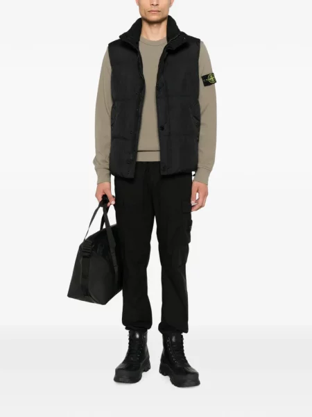 Ватиран елек Stone Island камъни черно