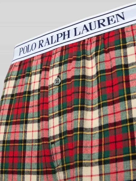 Spodnie od piżamy o kroju relaxed fit z czystej bawełny Polo Ralph Lauren czerwone