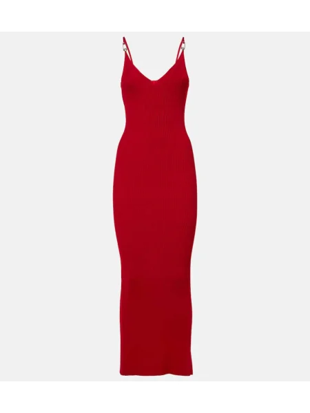 Rochie Versace tricotate de costum roșu