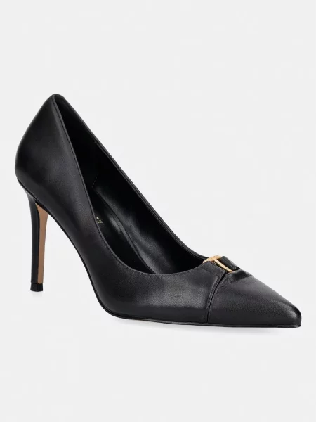 Twinset pantofi cu stiletto din piele negru