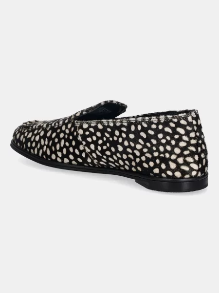Semišové mokasíny Tommy Hilfiger TH PONEY HAIR LOAFER na plochém černá