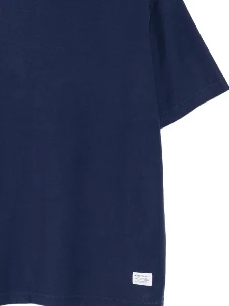 Πλευρωτός μπλούζα Norse Projects μπλε