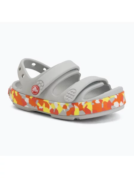 Gyerek szandál Crocs Crocband Cruiser Glow Confetti Band atmosphere/flame. Méret: EU bézs