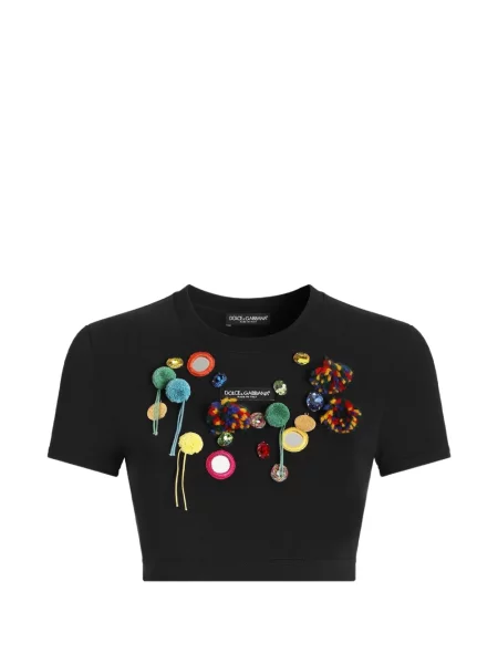 Tricou Dolce & Gabbana din jerseu negru
