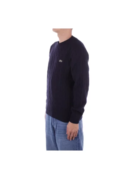 Sweter Lacoste wełniany niebieski