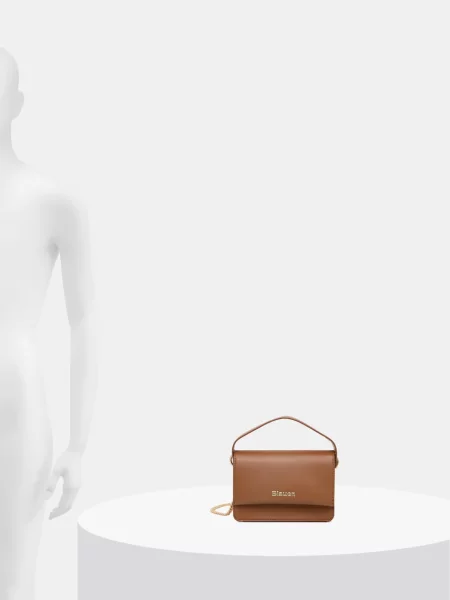 Blauer чанта crossbody дамски от имитация на кожа кафяво