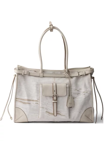 Geantă shopper Prada din piele cu imagine