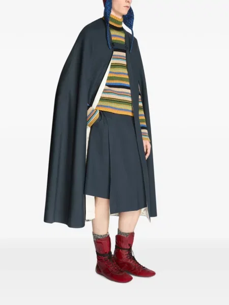 Geacă Dries Van Noten de lână albastru