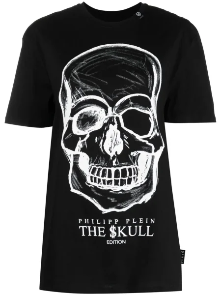 Tricou Philipp Plein cu imagine negru