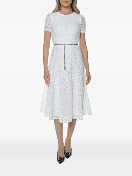 Cu centură rochie midi Michael Kors alb