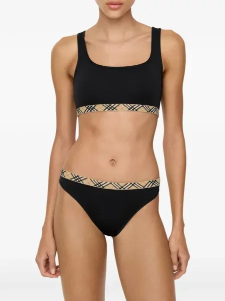 Bikini Burberry în carouri negru
