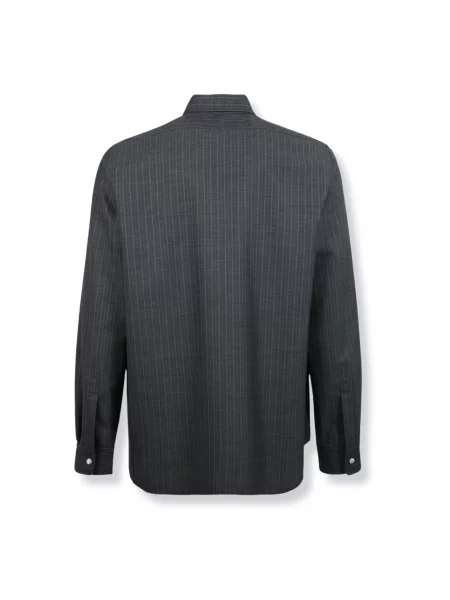 Koszula Jil Sander w paski szara