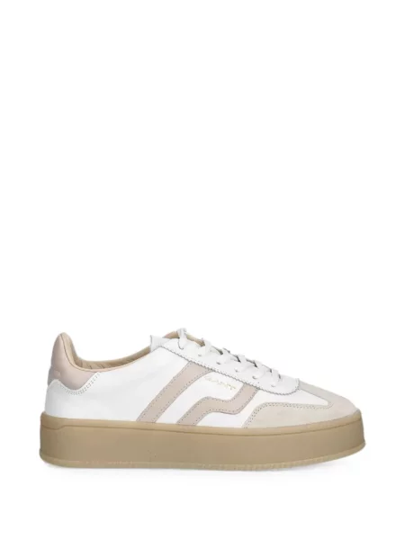 Sneakerși Gant cu șireturi din dantelă alb