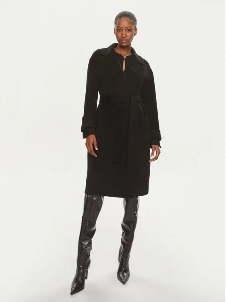 Pinko Palton de lână Editor negru