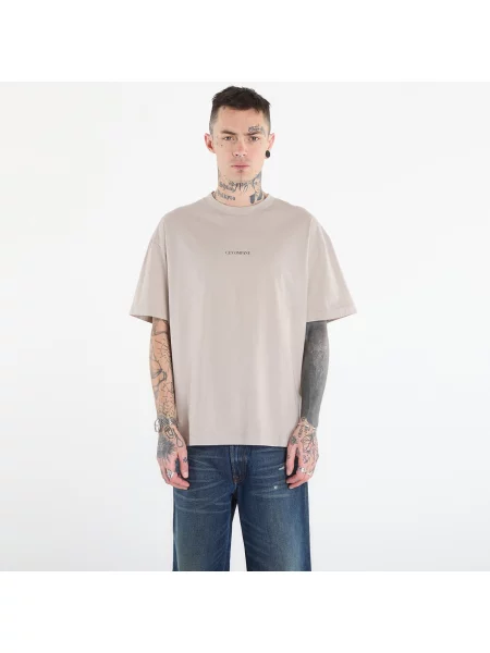 T-shirt C.P. Company Jersey Short Sleeve Logo T-Shir Multi/ Peacoat XXL beżowa