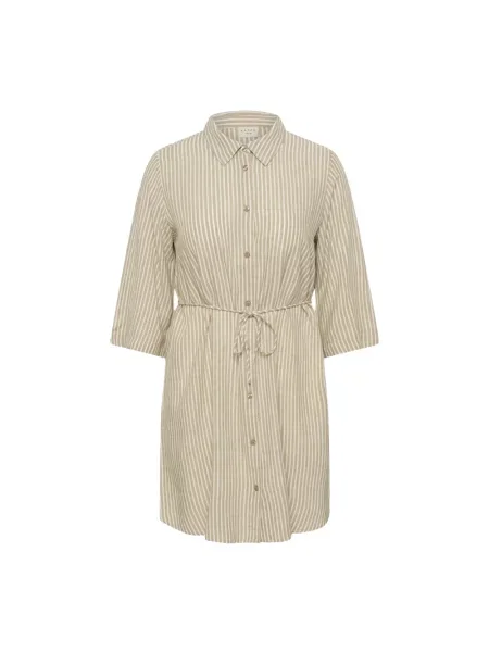 Lniana sukienka koszulowa Kaffe Curve garniturowa