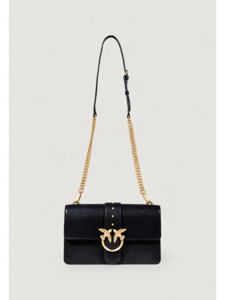 Pinko crossbody kabelka dámska kožená čierna