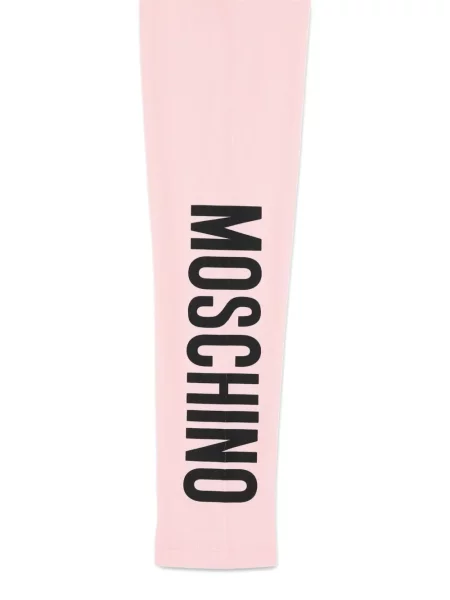 Legginsy dziecięce Moschino różowe