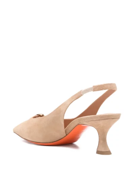Pantofi cu toc Santoni din piele de căprioară