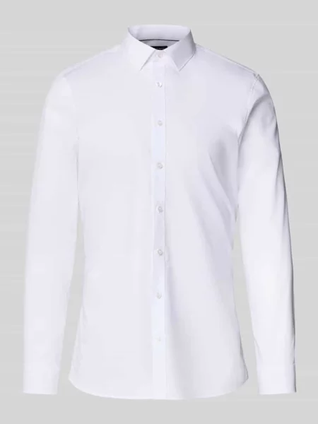 Koszula biznesowa o kroju super slim fit z kołnierzykiem typu kent Olymp No. Six biała