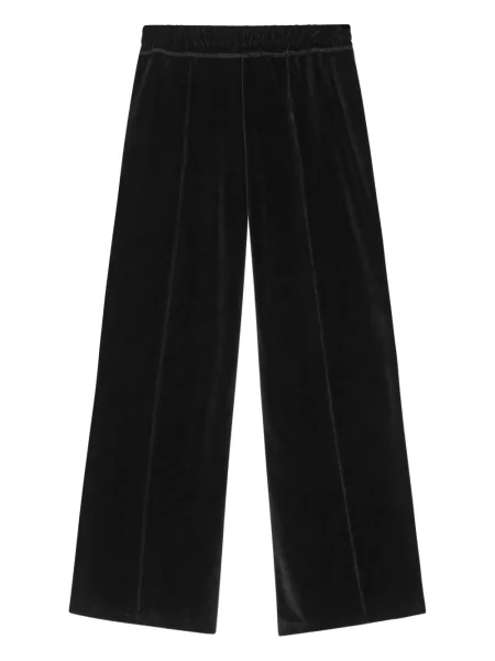 Pantaloni Ganni din velur negru