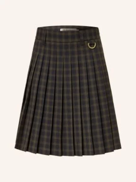Barbour Plisovaná Sukně Carville khaki / tmavě / tmavě modrá červená