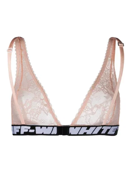 Biustonosz Off-white żakardowy biały