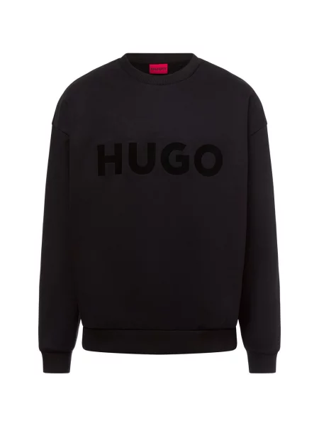 HUGO Bluza Dinex Mężczyźni jednolity S czarny