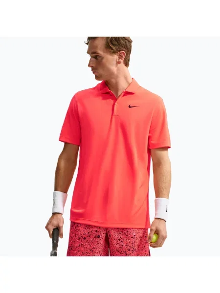 Tricou de tenis pentru bărbați Nike Court Dri-FIT Bright Crimson/Black negru