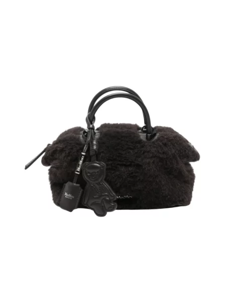 Torebka Max Mara wełniana typu teddy brązowa